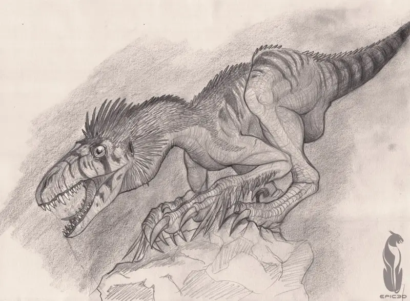 Dromaeosaurus by Jose Miguel Pino